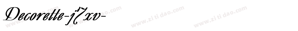 Decorette-j7xv字体转换