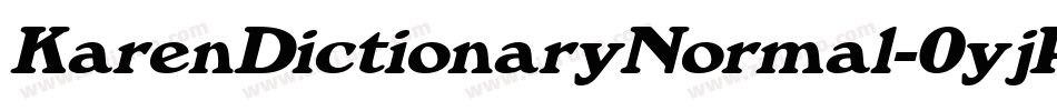 KarenDictionaryNormal-0yjP字体转换