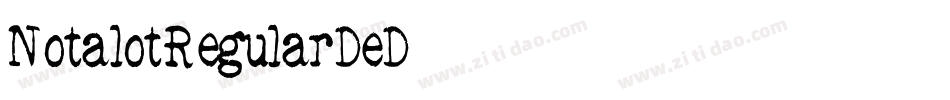 Notalot35Regular-8DeD字体转换