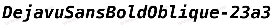 DejavuSansBoldOblique-23a3字体转换