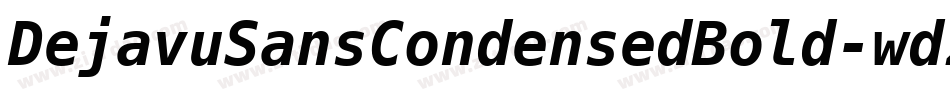 DejavuSansCondensedBold-wdzP字体转换