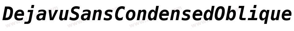 DejavuSansCondensedOblique-mVzj字体转换