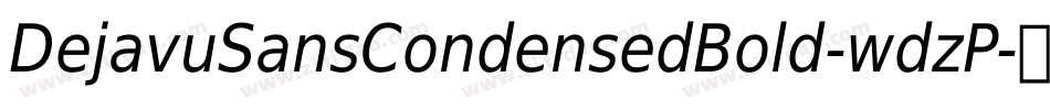 DejavuSansCondensedBold-wdzP字体转换