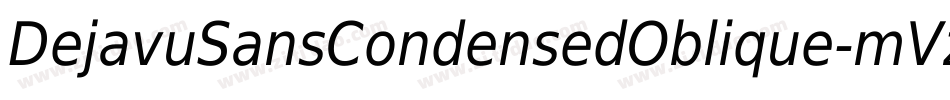 DejavuSansCondensedOblique-mVzj字体转换
