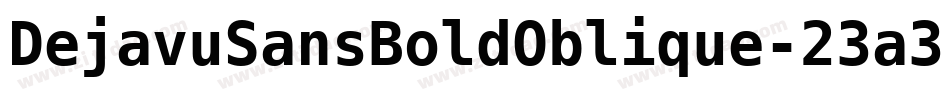 DejavuSansBoldOblique-23a3字体转换