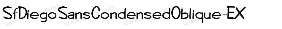 SfDiegoSansCondensedOblique-EXn9字体转换