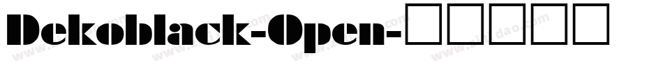 Dekoblack-Open字体转换