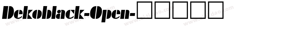Dekoblack-Open字体转换
