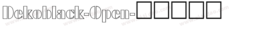 Dekoblack-Open字体转换