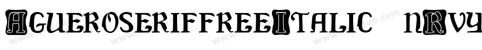 AgueroseriffreeItalic-nRvyY字体转换