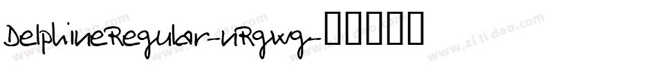 DelphineRegular-nRgwg字体转换