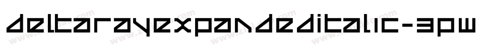 DeltaRayExpandedItalic-3PW3字体转换