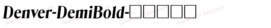 Denver-DemiBold字体转换