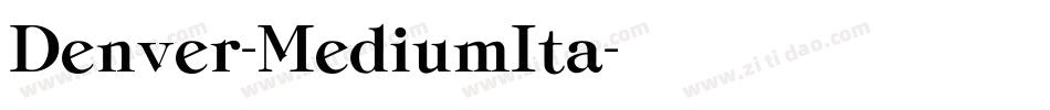 Denver-MediumIta字体转换