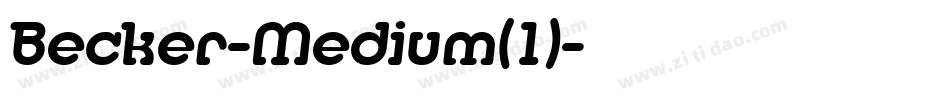 Becker-Medium(1)字体转换