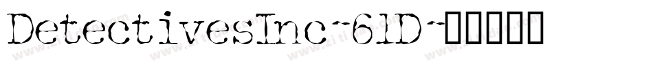 DetectivesInc-6lD字体转换