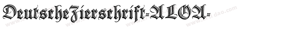 DeutscheZierschrift-ALOA字体转换