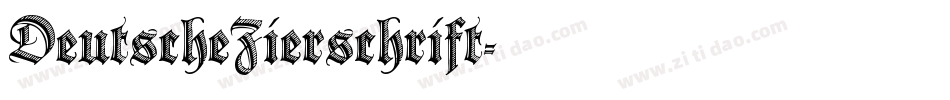 DeutscheZierschrift字体转换