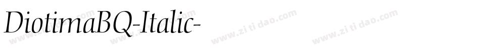 DiotimaBQ-Italic字体转换