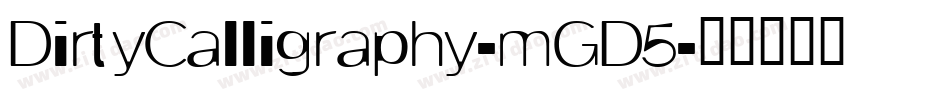 DirtyCalligraphy-mGD5字体转换