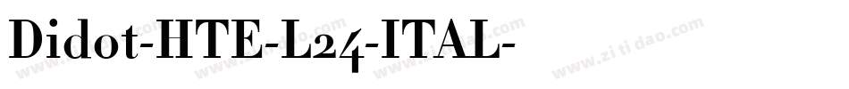 Didot-HTE-L24-ITAL字体转换