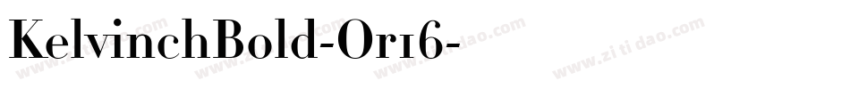 KelvinchBold-Or16字体转换