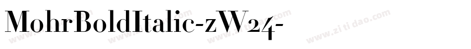 MohrBoldItalic-zW24字体转换