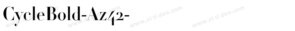 CycleBold-Az42字体转换