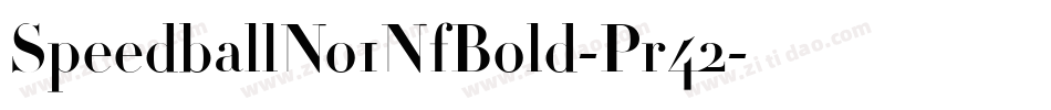 SpeedballNo1NfBold-Pr42字体转换