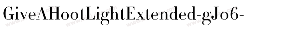 GiveAHootLightExtended-gJ06字体转换