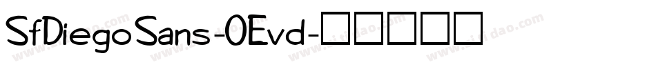 SfDiegoSans-OEvd字体转换