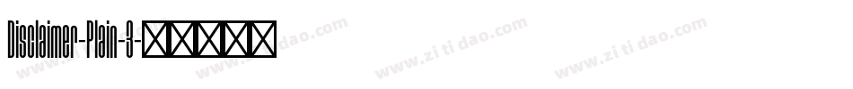 Disclaimer-Plain-3字体转换