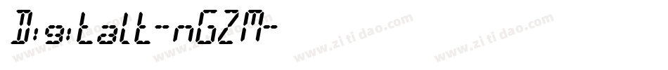 Digitalt-nGZM字体转换