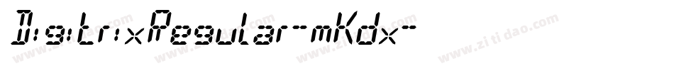 DigitrixRegular-mKdx字体转换