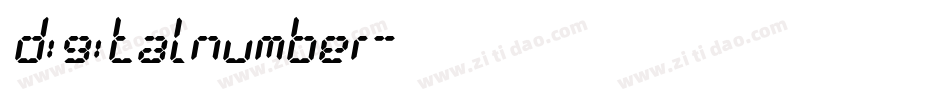 digitalnumber字体转换
