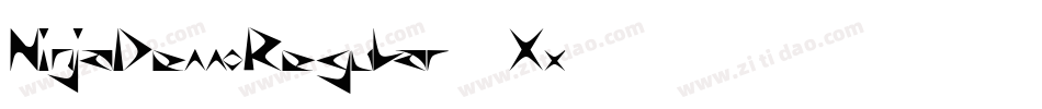NinjaDemoRegular-2Xx8字体转换