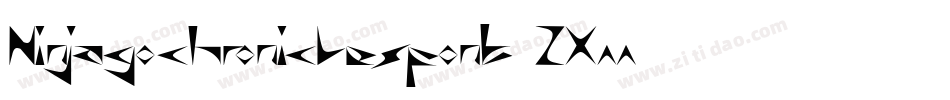 Ninjagochroniclesfont-ZXm8字体转换
