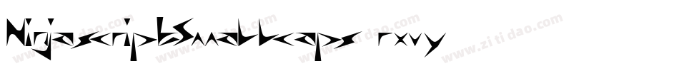 NinjascriptSmallcaps-rxvy字体转换