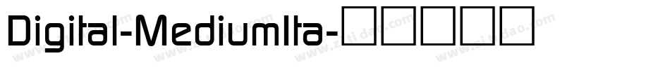 Digital-MediumIta字体转换