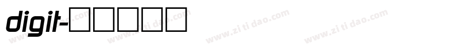 digit字体转换