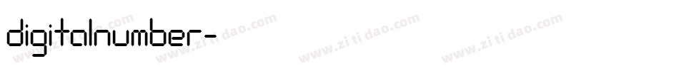 digitalnumber字体转换