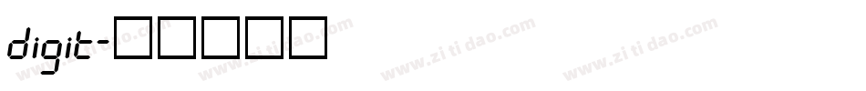 digit字体转换
