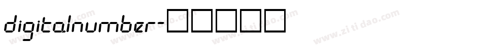 digitalnumber字体转换