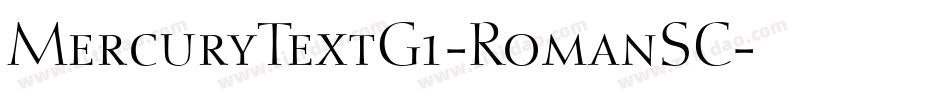 MercuryTextG1-RomanSC字体转换