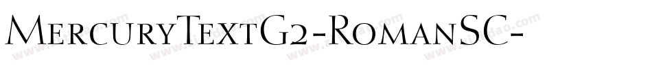 MercuryTextG2-RomanSC字体转换