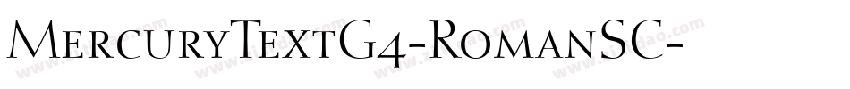 MercuryTextG4-RomanSC字体转换
