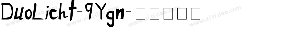 DuoLicht-9Ygn字体转换