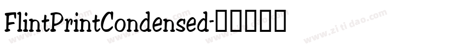 FlintPrintCondensed字体转换