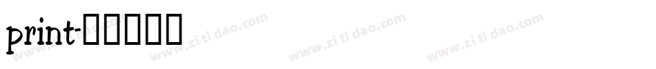 print字体转换