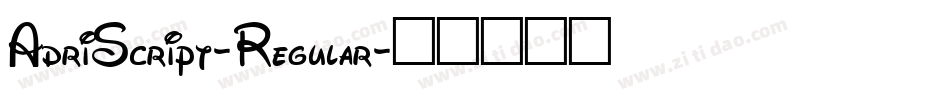 AdriScript-Regular字体转换